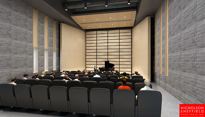 Small recital hall rendering